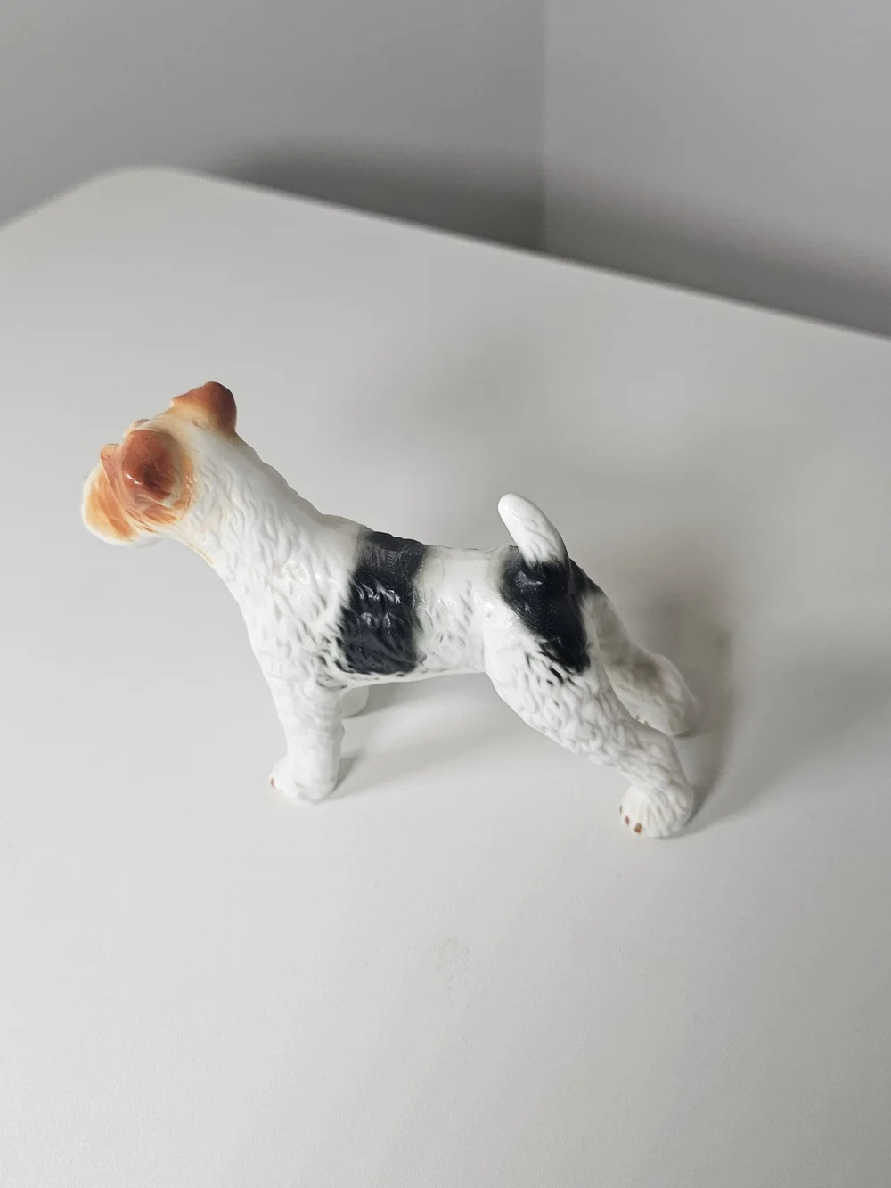 Dog Figurine Decor - White and Brown Pet Statue